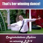 Rubina Dilaik Instagram – And let’s all do a winners Wala dance! Lots of love to all of you who supported Rubina in bringing the trophy home! ❤️