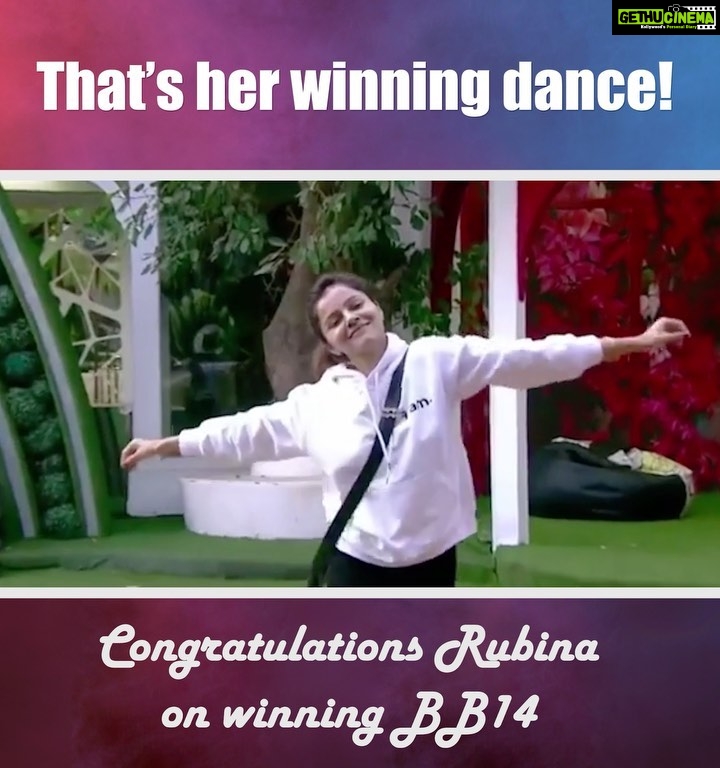 Rubina Dilaik Instagram - And let’s all do a winners Wala dance! Lots of love to all of you who supported Rubina in bringing the trophy home! ❤️