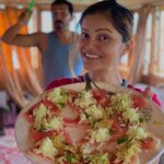 Rubina Dilaik Instagram - #sunday #special is watermelon fritters with cheese and a dash of Desi papad 😛.......