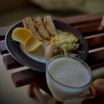 Rubina Dilaik Instagram – Vanilla infused almond milk, garlic bread , humus, basil scramble! #happy Hour😻 coz its my breakfast time 🤤