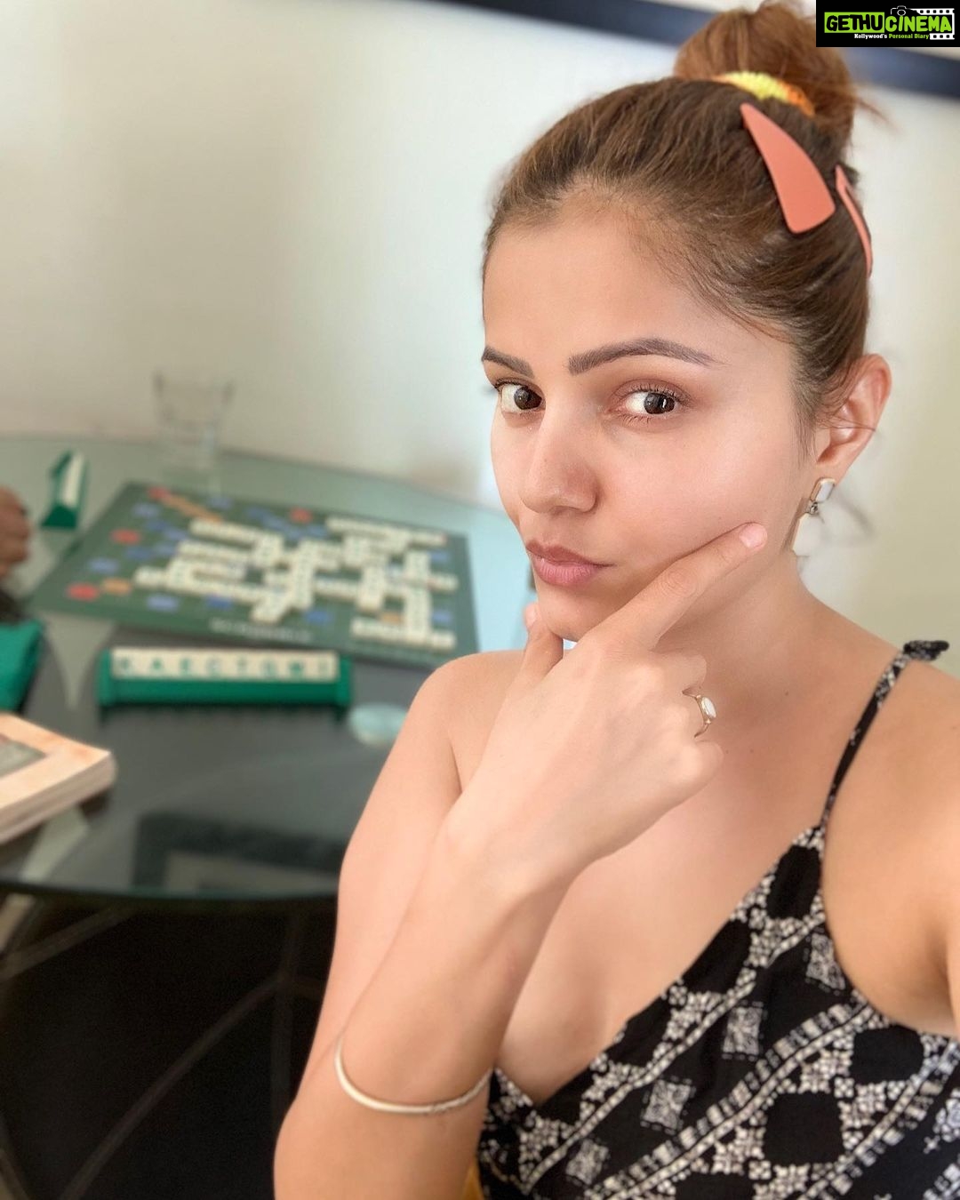 Rubina Dilaik Instagram - One of the many games , m worst at 🤣🤣🤣🤣🤣🤣............... #scrabble #game