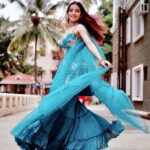 Rukshar Dhillon Instagram - Festive Vibes🌸 Styled by- @ankita_dhimaann Outfit- @kalkifashion Pictures- @aranayasharma #ganeshchaturthi #festivity #live #love #laugh #dothehappytwirl