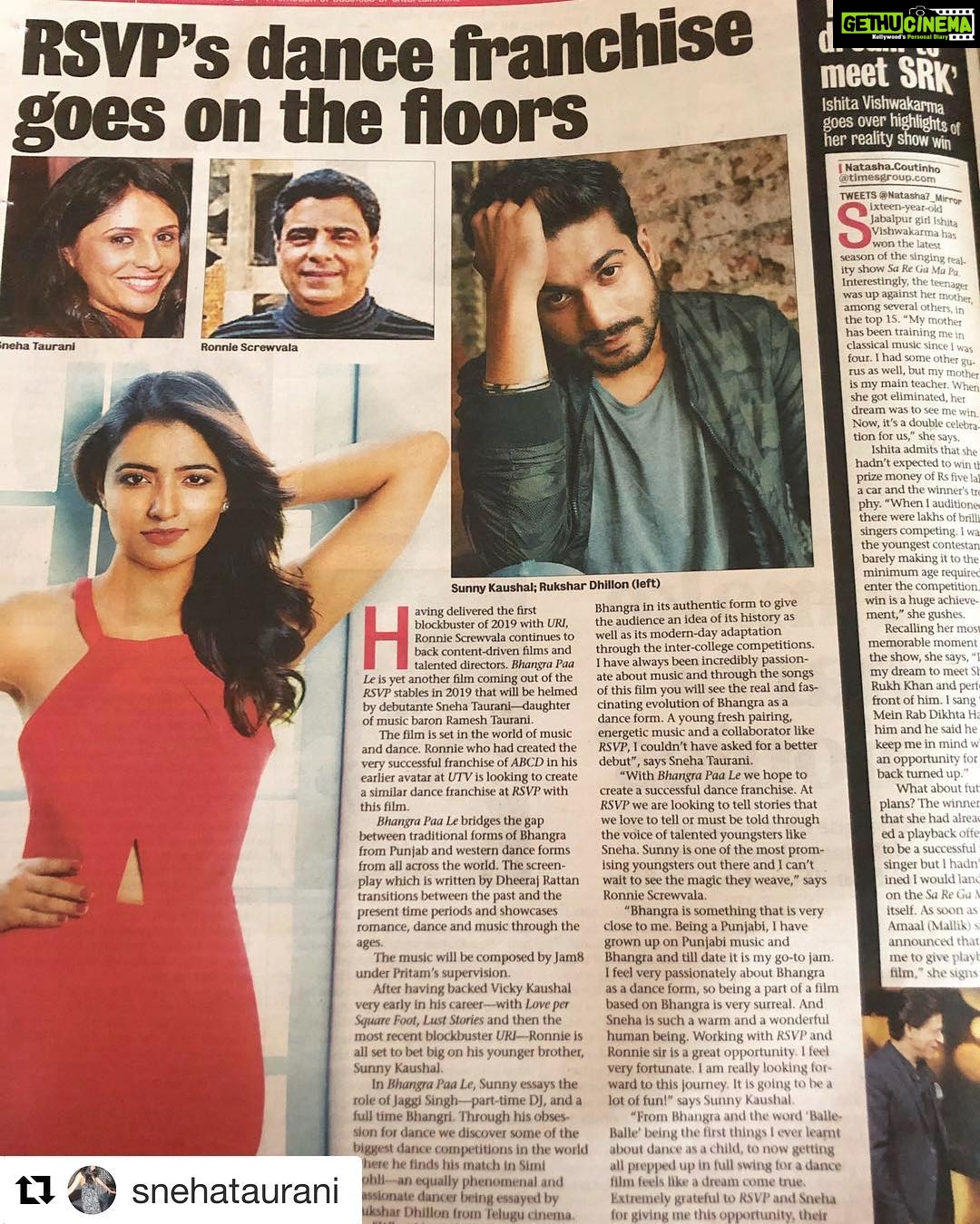 Rukshar Dhillon Instagram - Dreams do come true❤️ Thank you @rsvpmovies @snehataurani for making me a part of this project! So grateful for this opportunity and looking forward to begin this journey All the best team!❤️ @sunsunnykhez @shubhshivdasani #bhangrapaale #Repost @snehataurani with @get_repost ・・・ A couple of years ago someone started a 100 happy days challenge but nothing has made me happier than I am today. This is my Day 1. While there are many people to thank for getting me here, today is dedicated to my producer #RonnieScrewvala and associate producer @shubhshivdasani. Thank you for all the faith. Let’s do this @sunsunnykhez @rukshardhillon12 #BPL #BhangraPaaLe #shootstartstoday @rsvpmovies
