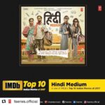 Saba Qamar Zaman Instagram – #Repost @tseries.official (@get_repost)
・・・
Yayy!! @irrfan & @sabaqamarzaman starter @hindimediumfilm is one of IMDb’s Top 10 Indian Movies of 2017. 
@maddockfilmsofficial
s #TseriesFilms