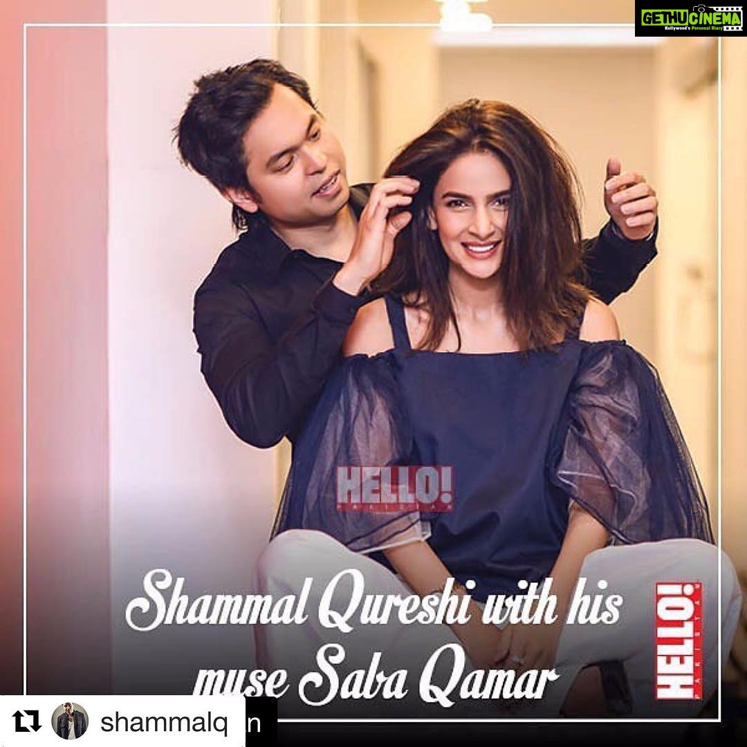 Saba Qamar Zaman Instagram - #Repost @shammalq (@get_repost) ・・・ The Woman with a million dollar smile @sabaqamarzaman This month's issue of #hellopakistan, features an exclusive shoot with ace stylist #shammalqureshi and his muse #sabaqamar at his #toni&guy salon in lahore! #fashion #love #hellomagazine #onstandsnow #lahore #islamabad #karachi #pakistan #hellopakistan Hair/ Makeup: @toniandguypk Wardrobe: @zuriador