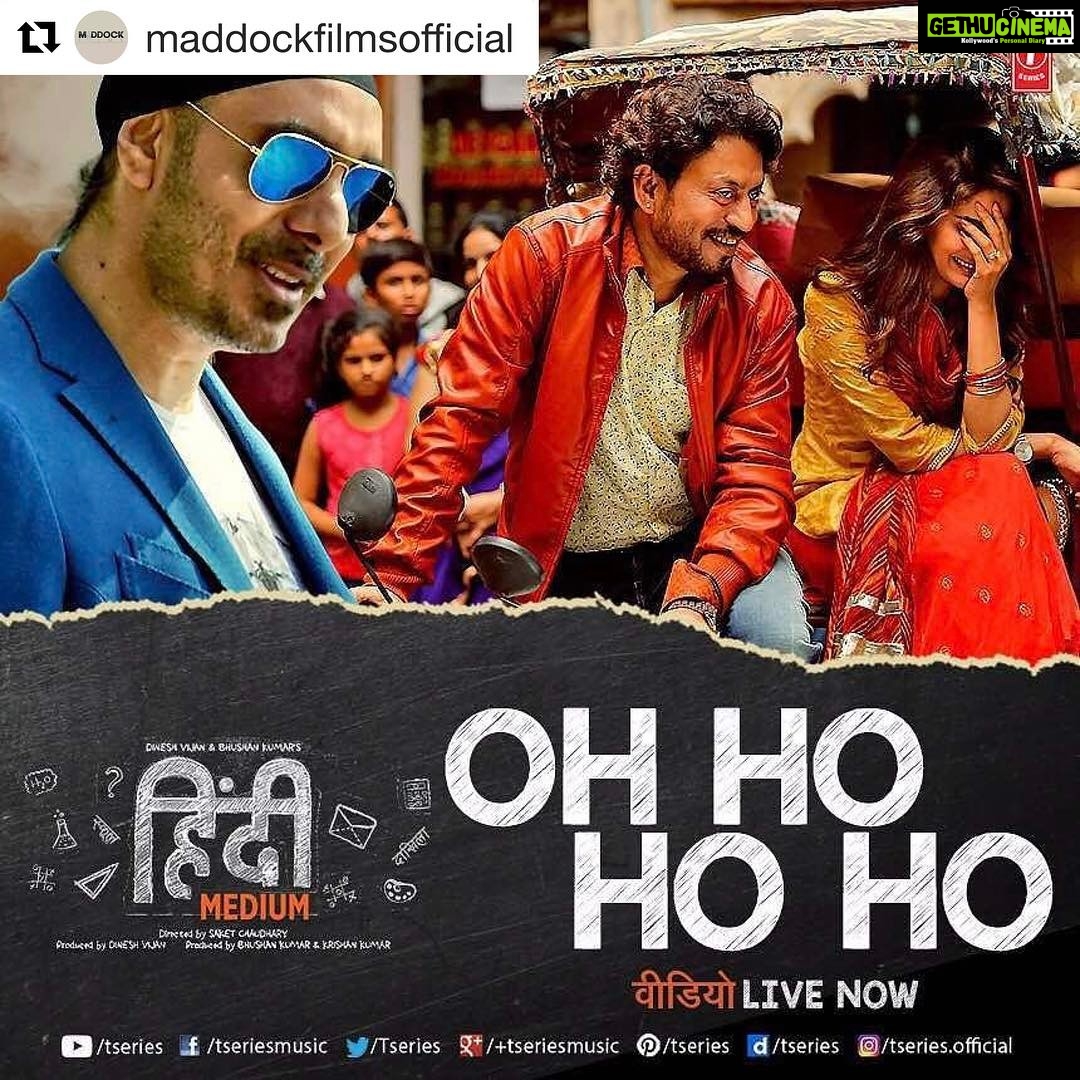 Saba Qamar Zaman Instagram - #Repost @maddockfilmsofficial with @repostapp ・・・ अब तारे गिनना बंद करो। सुखबीर का गाना धूम मचाने आगया है। Presenting #OhHoHoHo from #HindMedium Watch the full song here- http://bit.ly/OhHoHoHo-RemixSong @sukhbir_singer @irrfan._khan @sabaqamarzaman @tseries.official @hindimediumfilm