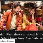 Saba Qamar Zaman Instagram - #Repost @dawn_images with @repostapp ・・・ #Bollywood just can't get enough of our actors. First #MahiraKhan mesmerised in #Raees' song and now Irrfan Khan has shared a picture of #SabaQamar on Twitter. Read all about it on images.dawn.com.