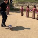 Sachin Tendulkar Instagram - Visited Bhutan a year ago, have fond memories of the place, sharing a glimpse of me spending time playing some football with the kids. #tbt #BhutanDiaries