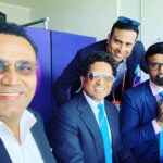 Sachin Tendulkar Instagram - From the dressing room, to the commentary box 🎙 ... together always! #CWC19 Edgbaston Stadium