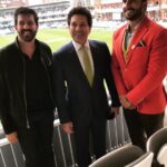 Sachin Tendulkar Instagram - ‪The upside ... I got to bump into this dynamic duo. Always a pleasure catching up with @ranveersingh and @kabirkhankk. #Lords #ENGvIND Lord's Cricket Ground