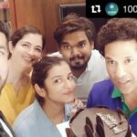 Sachin Tendulkar Instagram - Thank you so much, Team #100MB!! Loved the surprise and the cake was simply awesome. @100masterblaster