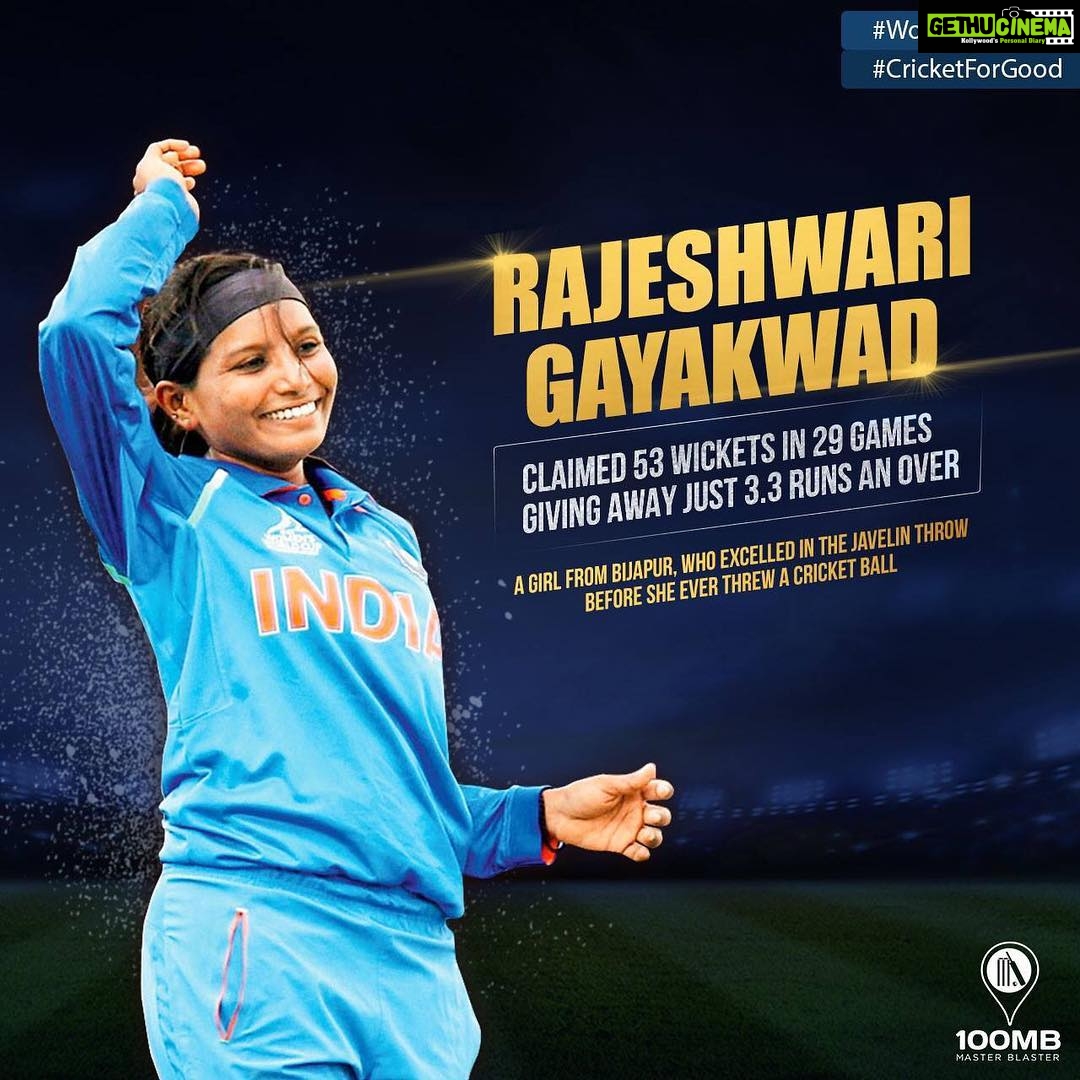 Sachin Tendulkar Instagram - MEET #RajeshwariGayakwad: A small-town girl from Bijapur, who was lucky enough to have a father who loved sports and encouraged all his children to play. Shivanand Gayakwad, your father, is your source of inspiration and encouragement, Rajeshwari. I’m sure you will be that same source of inspiration for many young men and women to come. Well played! Come on, #TeamIndia! All the best, #WomenInBlue! @unicef @icc #CricketForGood