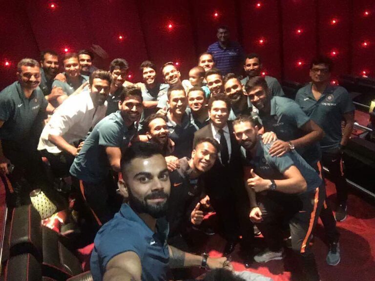 Sachin Tendulkar Instagram - Thanks a lot team #India for making the day special. A lasting image of the boys led by @virat.kohli before they left for #London. #SachinABillionDreams #BCCI