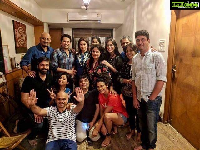 Sachin Tendulkar Instagram - Recently, we spent a magical evening with good friends. The night was filled with music that spanned decades and crossed the boundaries of language, remembering lyrical classics in Hindi, Marathi, Bengali and more. Thanks for a night to remember, Shreya Ghoshal, Shantanu Moitra, Swanand Kirkire, Saiyami Kher and Vikram Sathaye.
