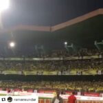 Sachin Tendulkar Instagram - Wonderful atmosphere! Thank you guys for the #Powerpacked support! #YellowMeinKhelo #KERvATK