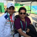 Sachin Tendulkar Instagram – All geared up to cheer #prarthanathombare & @mirzasania for the start of their #rio journey! All the best!!