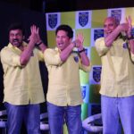 Sachin Tendulkar Instagram – The @keralablasters celebratory symbol! #yellowmeinkhelo