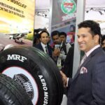 Sachin Tendulkar Instagram - At the  #MRFTyres enclosure. Glad to see the gripping and cutting edge developments.