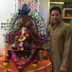 Sachin Tendulkar Instagram – Visited Lalbaug cha Raja in the morning and did the main puja of our Ganpati at my brothers place.