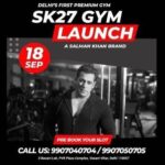 Salman Khan Instagram – Sk 27 gym opening in Vasant Vihar delhi today congrats do take extra precautions n care to stay fit n safe . @sk27gym_vasantvihar @sk27gym