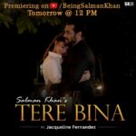 Salman Khan Instagram - Tere Bina...coming to you at this premiere link soon! #TereBinaOutTomorrow (Link in bio) @jacquelinef143 @ajaybhatia97 @shabbir_ahmed9 @adityadevmusic @abhiraj88 @saajan_singh23 @believe_india #IndiaFightsCorona