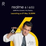 Salman Khan Instagram - #PowerMeetsStyle - with me and @realmeindia To ho jaiye taiyyar! Main lekar aa raha hoon #realme6 aur #realme6Pro 5th March ko. #64MP #ProCameraProDisplay @madhav.sheth
