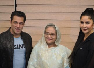 Salman Khan Instagram - Katrina and I, with the Hon. Prime Minister Sheikh Hasina.. it was a pleasure and honour to have met such a beautiful lady . . . @katrinakaif