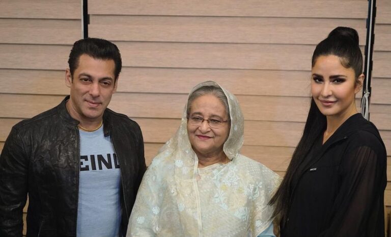 Salman Khan Instagram - Katrina and I, with the Hon. Prime Minister Sheikh Hasina.. it was a pleasure and honour to have met such a beautiful lady . . . @katrinakaif