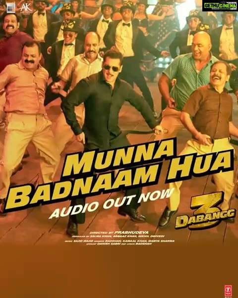 Salman Khan Instagram - Kamaal Khan ki aawaaz, Badshah ka rap aur Chulbul ki dabanggayi; suniye #MunnaBadnaamHua (Link in bio) @arbaazkhanofficial @aslisona @saieemmanjrekar @prabhudheva @kichchasudeepa @nikhildwivedi25 @thesajidwajid @badboyshah @imkamaalkhan @mamtamuzik @skfilmsofficial @saffron_bm @tseries.official