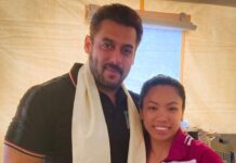 Salman Khan Instagram - Happy for u silver medalist @mirabai_chanu .. lovely meeting with u … best wishes always!