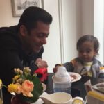 Salman Khan Instagram - With Ahil in London over breakfast .