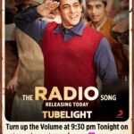 Salman Khan Instagram - Tune in karo aaj raat 9:30PM IST aur zor se bajao #RadioSong on all @starindia network channels @kabirkhankK @TubelightKiEid @sonymusicindia