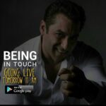 Salman Khan Instagram - #BeingInTouchTomorrow11am