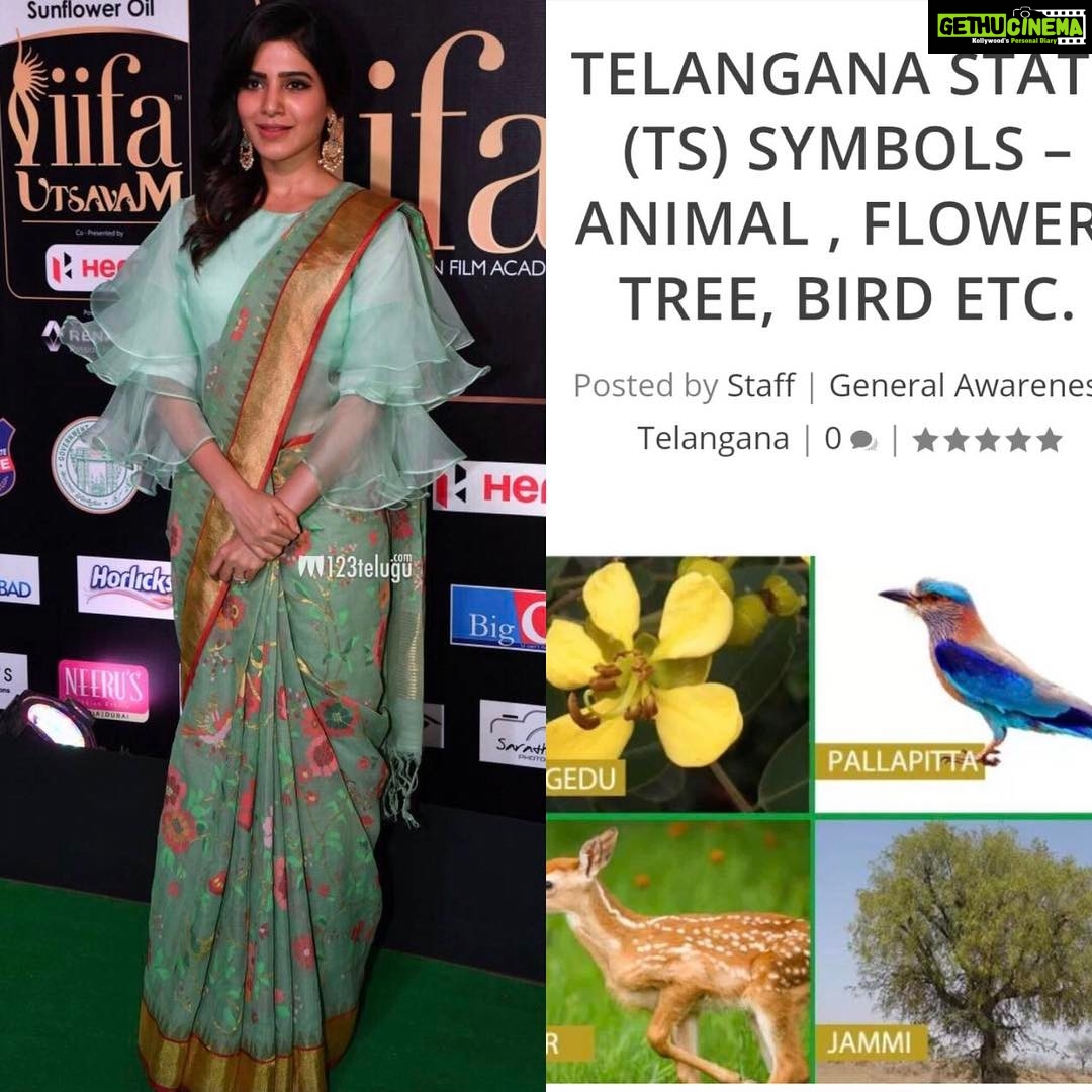 Samantha Instagram - When a garment tells a story 😊 #Telanganahandlooms