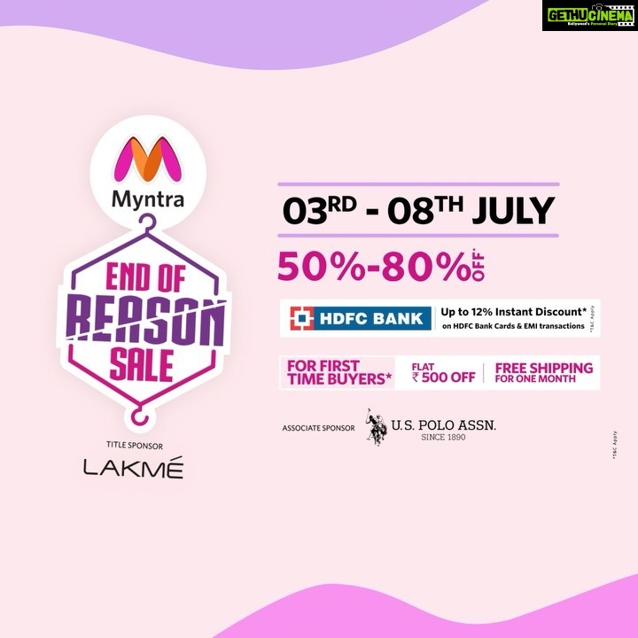 Samantha Instagram - India's Biggest Fashion Sale is LIVE - Myntra End of Reason Sale from 3rd to 8th July - get 50% to 80% off on your favourite fashion brands. Tune in to the @myntra app and start shopping NOW. https://bit.ly/3jBdt1O #MyntraEndOfReasonSale #IndiasBiggestFashionSale #MyntraEORS2021 #IndiasFashionExpert #SamanthaAkkinenixMyntra #samanthaakkinenistyledbymyntra