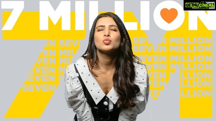 Samantha Instagram - Addicted to you ❤️❤️❤️ #7million .. you have my heart... 🎥 @angadbhatia