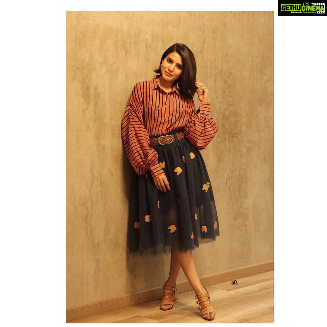 Samantha Instagram - #Rangasthalampromotions in @dhruvkapoor styled by @jukalker pic credit @raviteja7894 💕💕