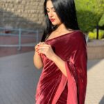 Sarah Khan Instagram – ☀️ #Gulbano 
Saree @meeras.ns Karachi, Pakistan