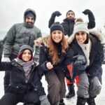 Sargun Mehta Instagram - With my forever favourites @sonikashennaart @ronikverma @nimitoor #ameet Whistler, Canada