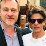 Shah Rukh Khan Instagram - My Fanboy moment. Inspiring to hear Mr.Nolan & Ms.Tacita Dean talk of the virtues of celluloid as an artist’s medium. Thanks #ShiviDungarpur for having me over.