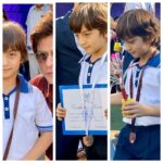 Shah Rukh Khan Instagram - Day at the Races...My little ‘Gold Medal’ with his Silver and Bronze wins at the races today!!