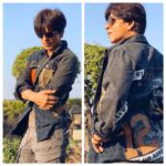 Shah Rukh Khan Instagram - Thanks again @karanjohar for The Dust of Gods jacket. Will never be able to match your Fashionista sense of style...but trying....( somebody get me my heels!! )