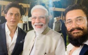 Shah Rukh Khan Instagram - Thank u @narendramodi for hosting us & having such an open discussion on #ChangeWithin & the role artistes can play in spreading awareness of the msgs of The Mahatma. Also the idea of a University of Cinema is extremely opportune!