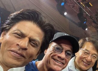 Shah Rukh Khan Instagram - Khan, Damme, Chan at the #JoyForum19. The joys all mine as I got to meet my heroes. @jcvd @jackiechan @joyforumksa