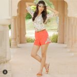 Sherlin Seth Instagram - Wearing these beautiful Fbb clothes. Get the look of their DJ&C collection on www.fbbonline.in #fbbcolorsfeminamissindiatamilnadu2017 @missindiaorg @fbbonline Location - @rajasthaliresort