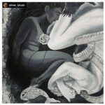 Sherlin Seth Instagram – This painting is done by one very talented man @silver_brush. Why I like this picture the most is Cz it shows the balance between good and evil in a very beautiful way. There are so many beautiful paintings, sculptures etc done by him. Go through his profile and you will be amazed. 
PS : Good morning :*