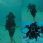 Sherlin Seth Instagram – When u try posing under the sea :p
#scubadiving #lakshadweep Kavaratti Island,laccadive Sea