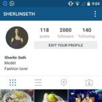 Sherlin Seth Instagram - #2kfollowers#thanksalotfryoursupport#loveuol