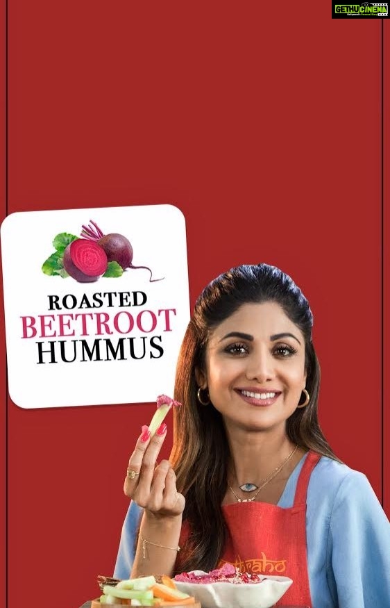 Shilpa Shetty Instagram - Amongst the many international cuisines that I try, I love Middle Eastern for its simplicity, taste and health benefits. So, let’s colour your imagination and plate pink with this healthy and delicious Roasted Beetroot Hummus, perfect with lavash or crudites. Great for digestion and low on calories, you've gotta try this one out. #SwasthRahoMastRaho #TastyThursday #Hummus #MiddleEastern #QuickRecipes #Healthy #Fitness #InstaFood #Foodie #FeedYourSoul