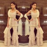 Shilpa Shetty Instagram - AbuDhabi #eventdiaries Wearing: @ridhimehraofficial Earrings: @sachdeva.ritika Stack : @amrapalijewels @minerali_store Styled by: @sanjanabatra Assisted by: @shikha_14 Hair: @sheetal_f_khan Managed by: @bethetribe #ethnic #sharara #frills #eventready